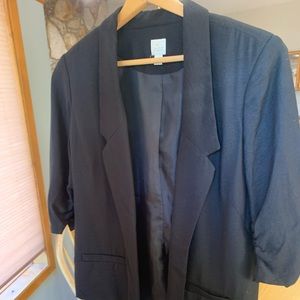 Lauren Conrad blazer with ruched 3/4 sleeves